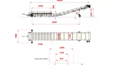 Truck unloader plan – 8m