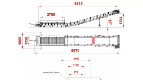 Truck unloader plan – 9m