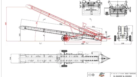 technical plan of 10M belt conveyor