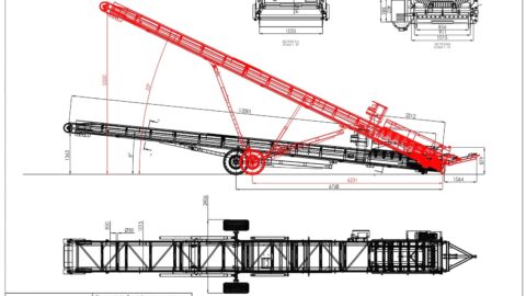 technical plan of 12M belt conveyor