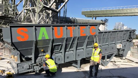 Sautec receiving hopper – reception of sand and aggregates