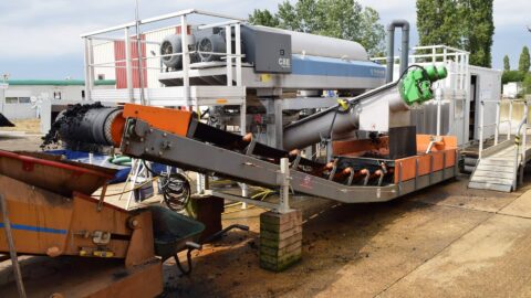 conveyor belt – sludge treatment plant