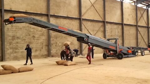 telescopic bag belt conveyor