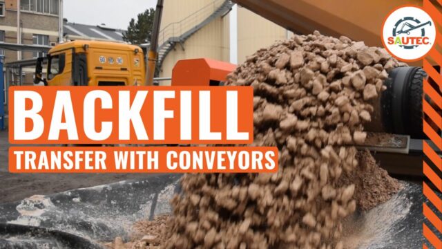 Backfill material transfer with conveyors